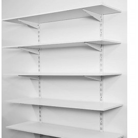 Adjustable Shelf Bracket 1.6mm Mild Steel-14swg, Star White 6" to 20" Inches Length